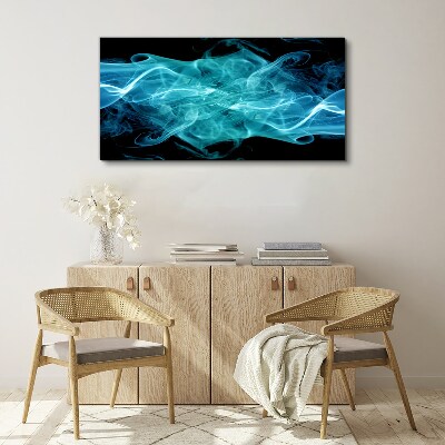 Bild auf leinwand Eine Welle aus blauem Rauch