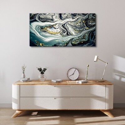 Foto auf leinwand Goldene Adern in den Meerestiefen