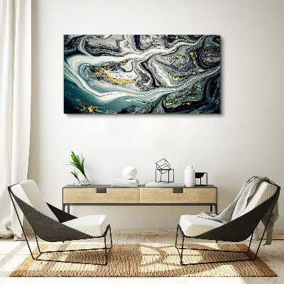 Foto auf leinwand Goldene Adern in den Meerestiefen