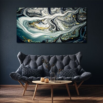 Foto auf leinwand Goldene Adern in den Meerestiefen
