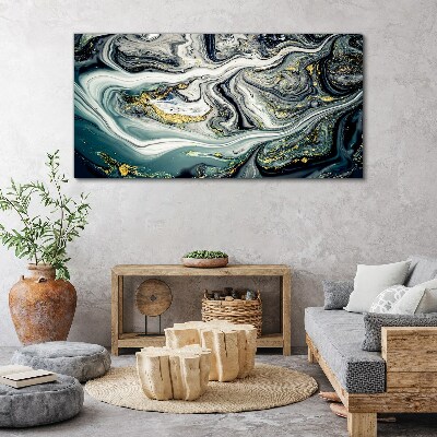 Foto auf leinwand Goldene Adern in den Meerestiefen