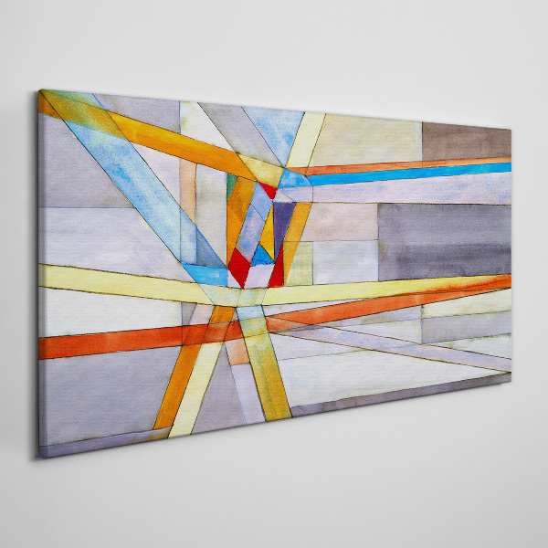 Foto auf leinwand Geometrie farbiger Linien