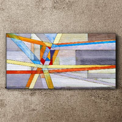 Foto auf leinwand Geometrie farbiger Linien