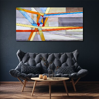 Foto auf leinwand Geometrie farbiger Linien