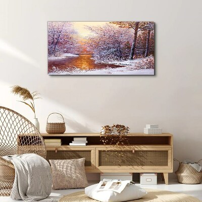 Fotobilder Winterlandschaft mit einem Fluss