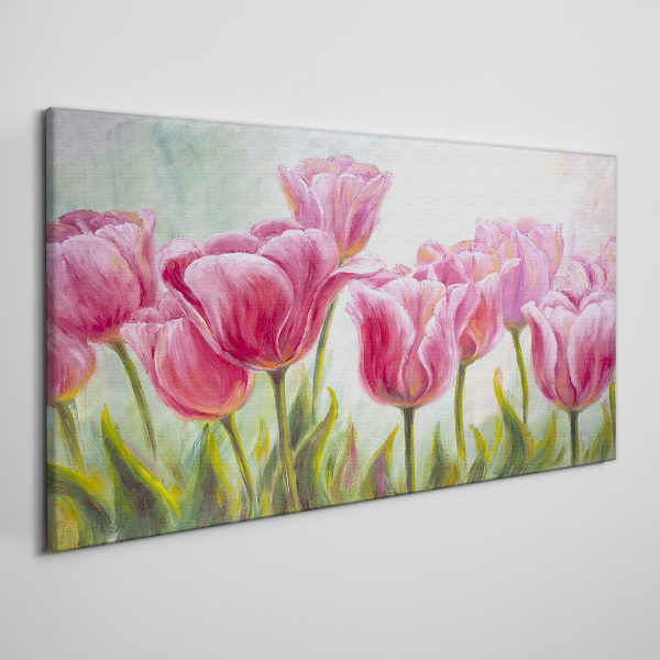 Foto auf leinwand Rosa Tulpen im Frühlingsglanz