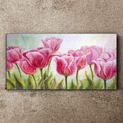 Foto auf leinwand Rosa Tulpen im Frühlingsglanz