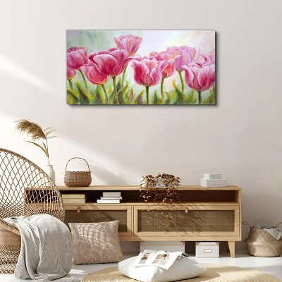 Foto auf leinwand Rosa Tulpen im Frühlingsglanz