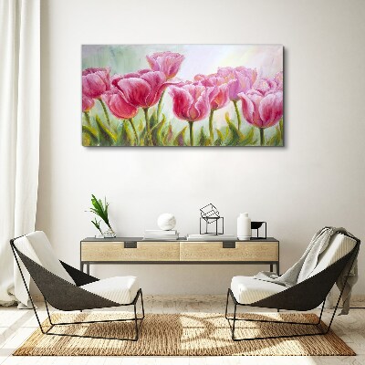 Foto auf leinwand Rosa Tulpen im Frühlingsglanz