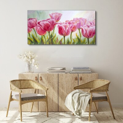 Foto auf leinwand Rosa Tulpen im Frühlingsglanz