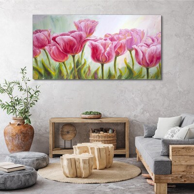 Foto auf leinwand Rosa Tulpen im Frühlingsglanz