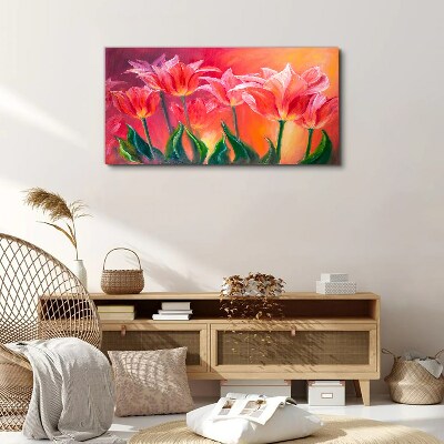Foto auf leinwand Tulpen in Rosatönen