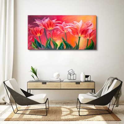 Foto auf leinwand Tulpen in Rosatönen