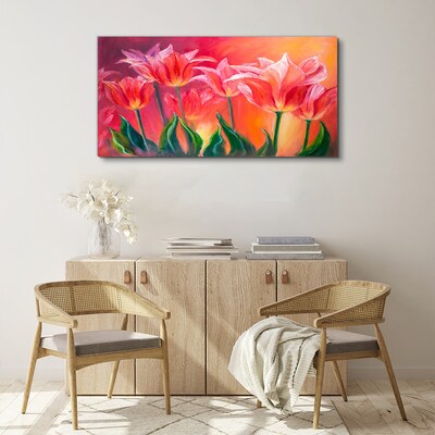 Foto auf leinwand Tulpen in Rosatönen