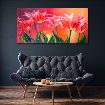 Foto auf leinwand Tulpen in Rosatönen