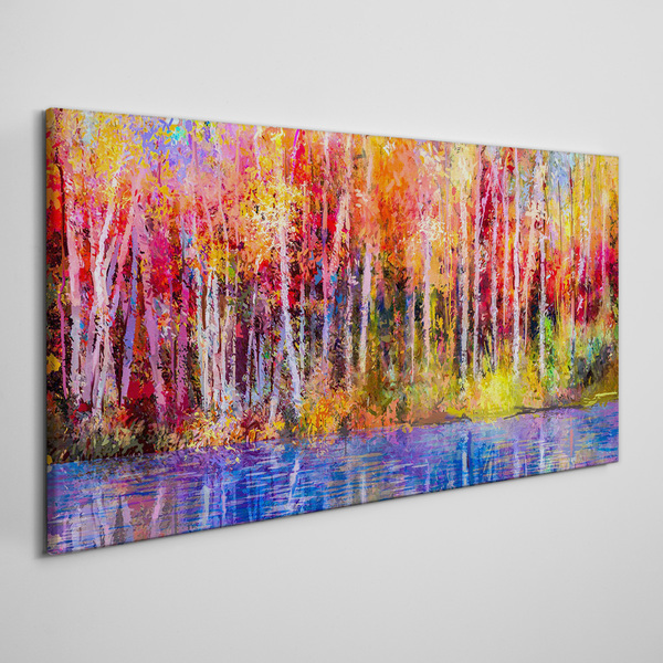 Foto auf leinwand Herbstfarben am See