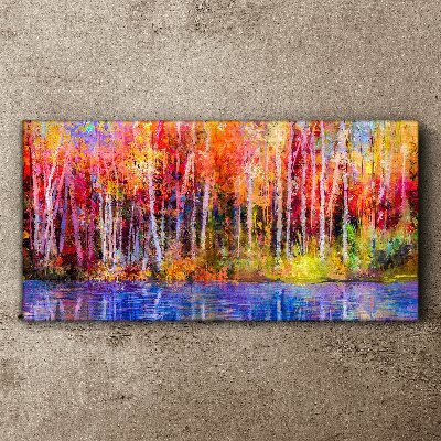 Foto auf leinwand Herbstfarben am See