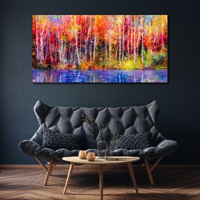 Foto auf leinwand Herbstfarben am See