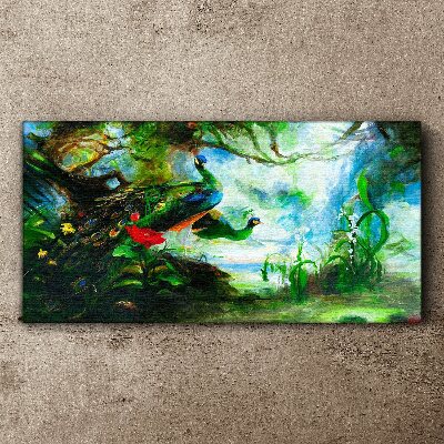 Wandbild Die geheimnisvolle Welt der Pfauenvögel