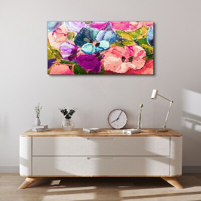 Foto auf leinwand Blumen malen