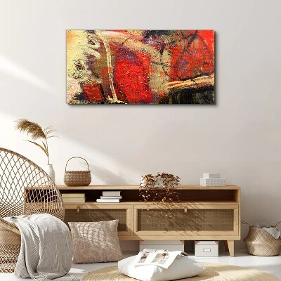 Wandbild Abstrakte Landschaft mit intensiven Farben