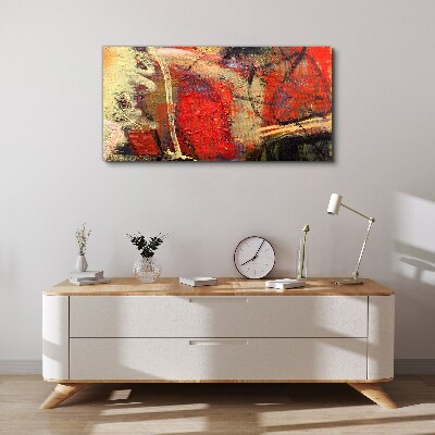 Wandbild Abstrakte Landschaft mit intensiven Farben
