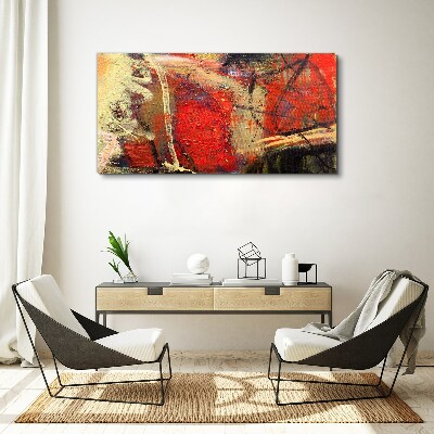 Wandbild Abstrakte Landschaft mit intensiven Farben