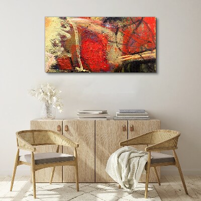 Wandbild Abstrakte Landschaft mit intensiven Farben