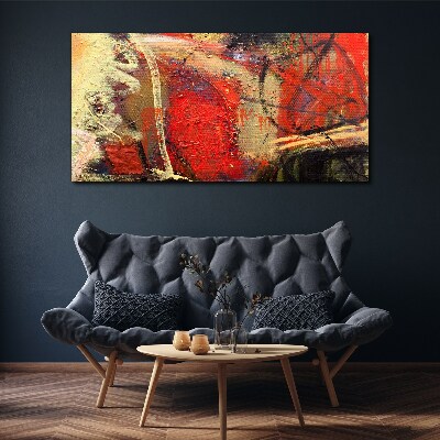 Wandbild Abstrakte Landschaft mit intensiven Farben