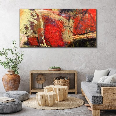 Wandbild Abstrakte Landschaft mit intensiven Farben