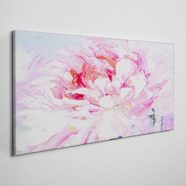 Foto auf leinwand Rosa Pfingstrose mit zartem Glanz