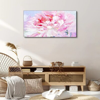 Foto auf leinwand Rosa Pfingstrose mit zartem Glanz
