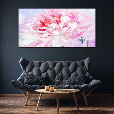 Foto auf leinwand Rosa Pfingstrose mit zartem Glanz