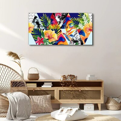 Foto auf leinwand Tropisches Farbmosaik