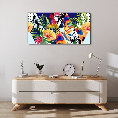 Foto auf leinwand Tropisches Farbmosaik