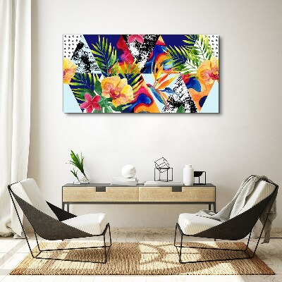 Foto auf leinwand Tropisches Farbmosaik