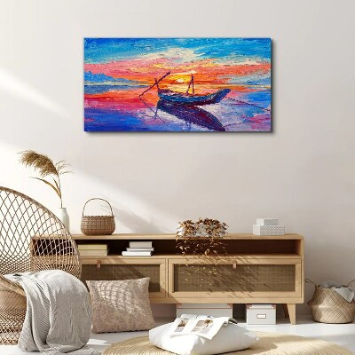 Foto auf leinwand Sonnenuntergang über ruhigem Wasser