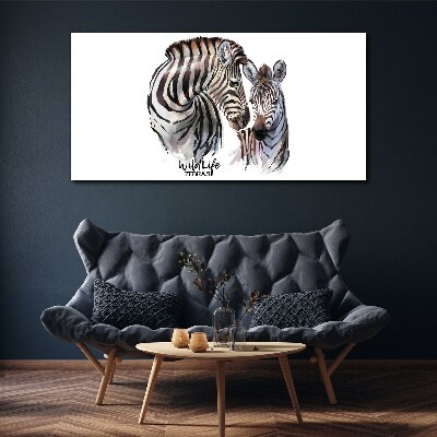 Foto auf leinwand Zebras in freier Wildbahn