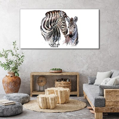 Foto auf leinwand Zebras in freier Wildbahn