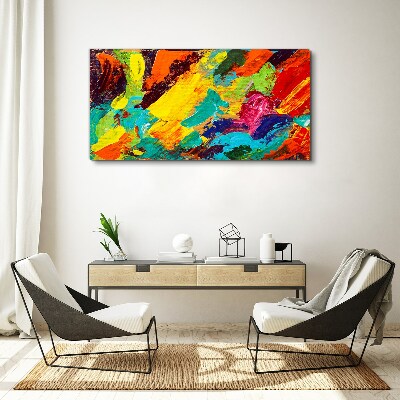 Foto auf leinwand Lebendige Farben in einem abstrakten Tanz