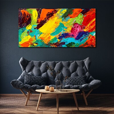 Foto auf leinwand Lebendige Farben in einem abstrakten Tanz