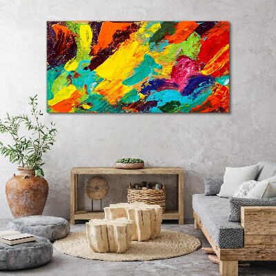 Foto auf leinwand Lebendige Farben in einem abstrakten Tanz