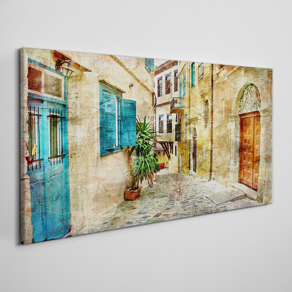 Foto auf leinwand Charmante Straßen in Pastellfarben