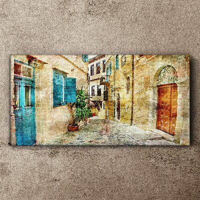 Foto auf leinwand Charmante Straßen in Pastellfarben