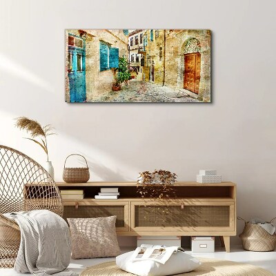 Foto auf leinwand Charmante Straßen in Pastellfarben