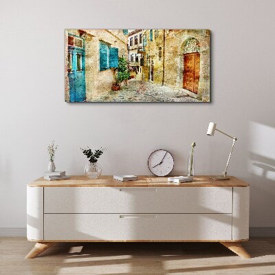 Foto auf leinwand Charmante Straßen in Pastellfarben