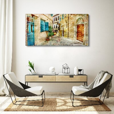 Foto auf leinwand Charmante Straßen in Pastellfarben