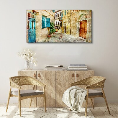 Foto auf leinwand Charmante Straßen in Pastellfarben