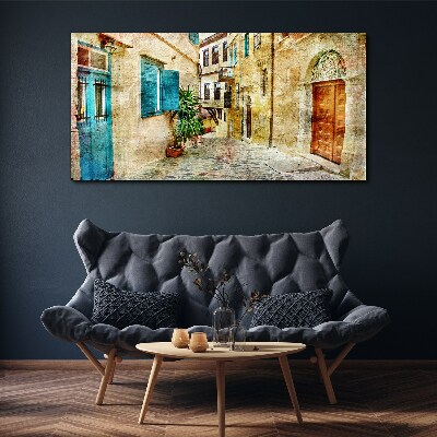 Foto auf leinwand Charmante Straßen in Pastellfarben
