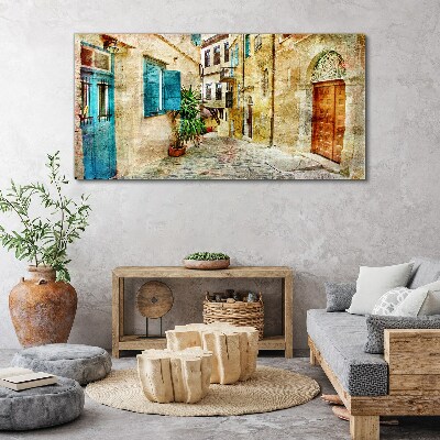 Foto auf leinwand Charmante Straßen in Pastellfarben